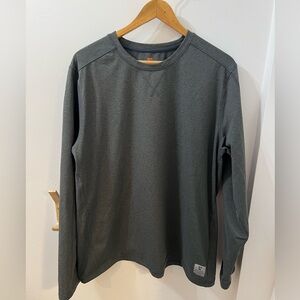 Men’s Rugged Elements Durable Utility Grey Fleece Long Sleeve Shirt